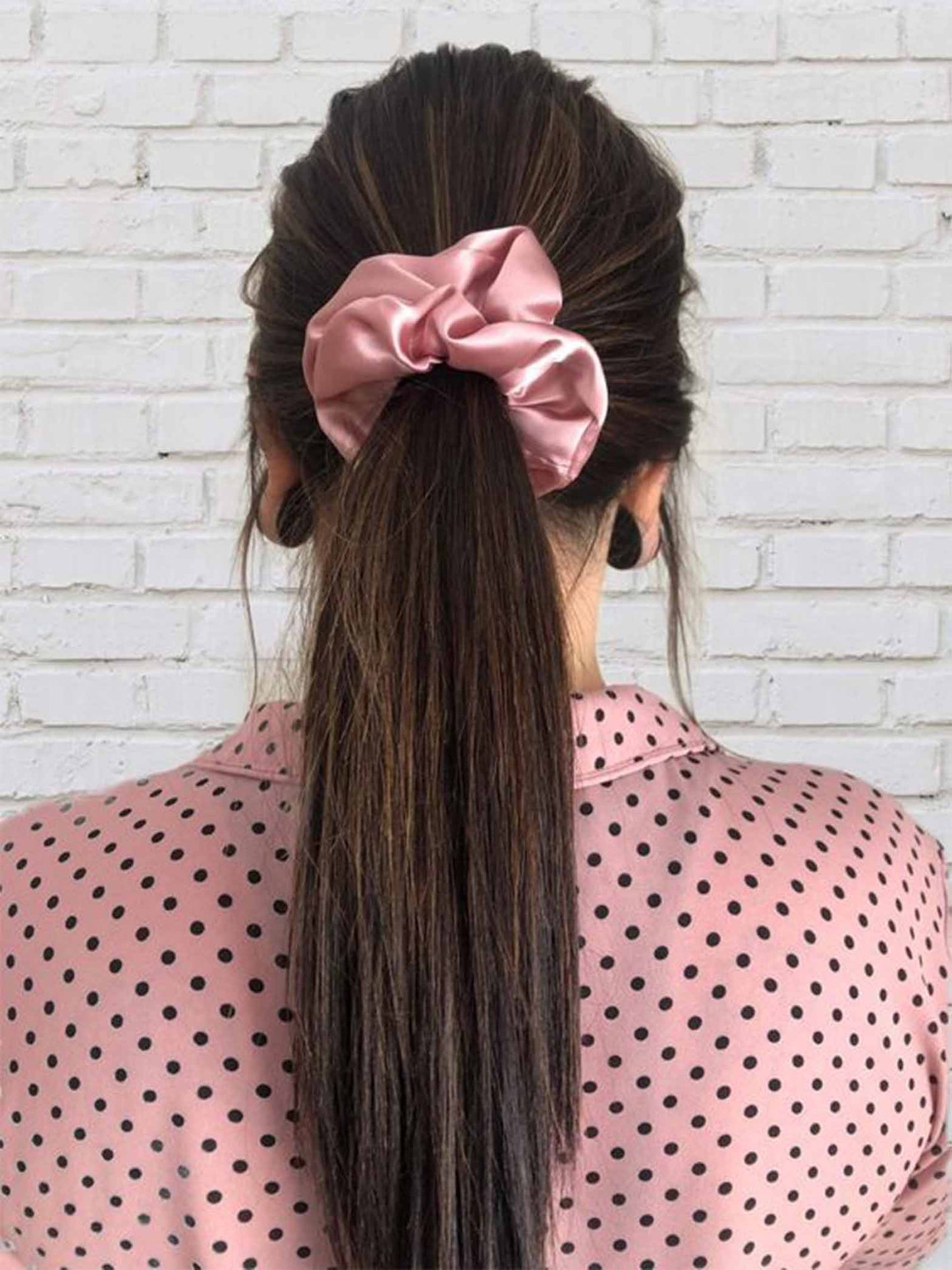 Tri colors Satin Scrunchies (Xl Size) - Set of 2