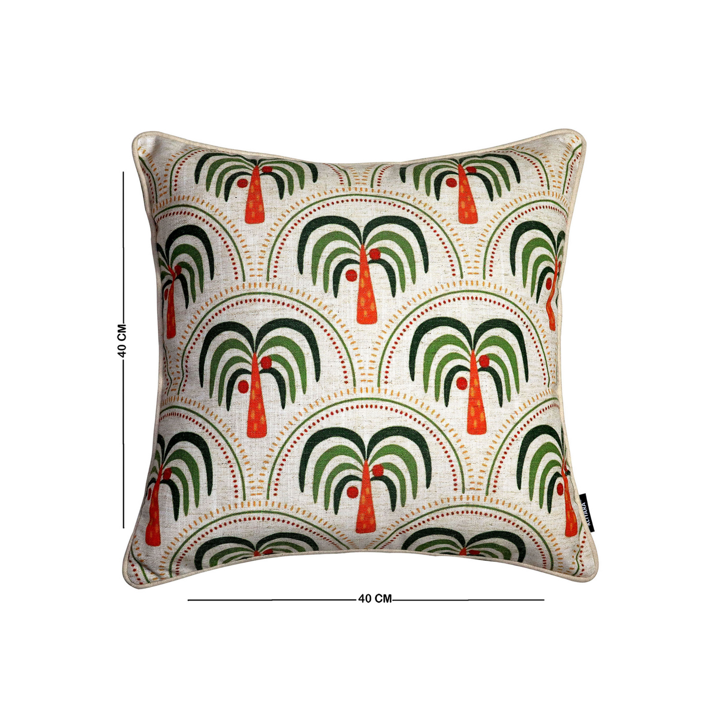 Tropical Palm Print Cushion Cover – Poly Flex & Cotton Duck, 16x16 Inch