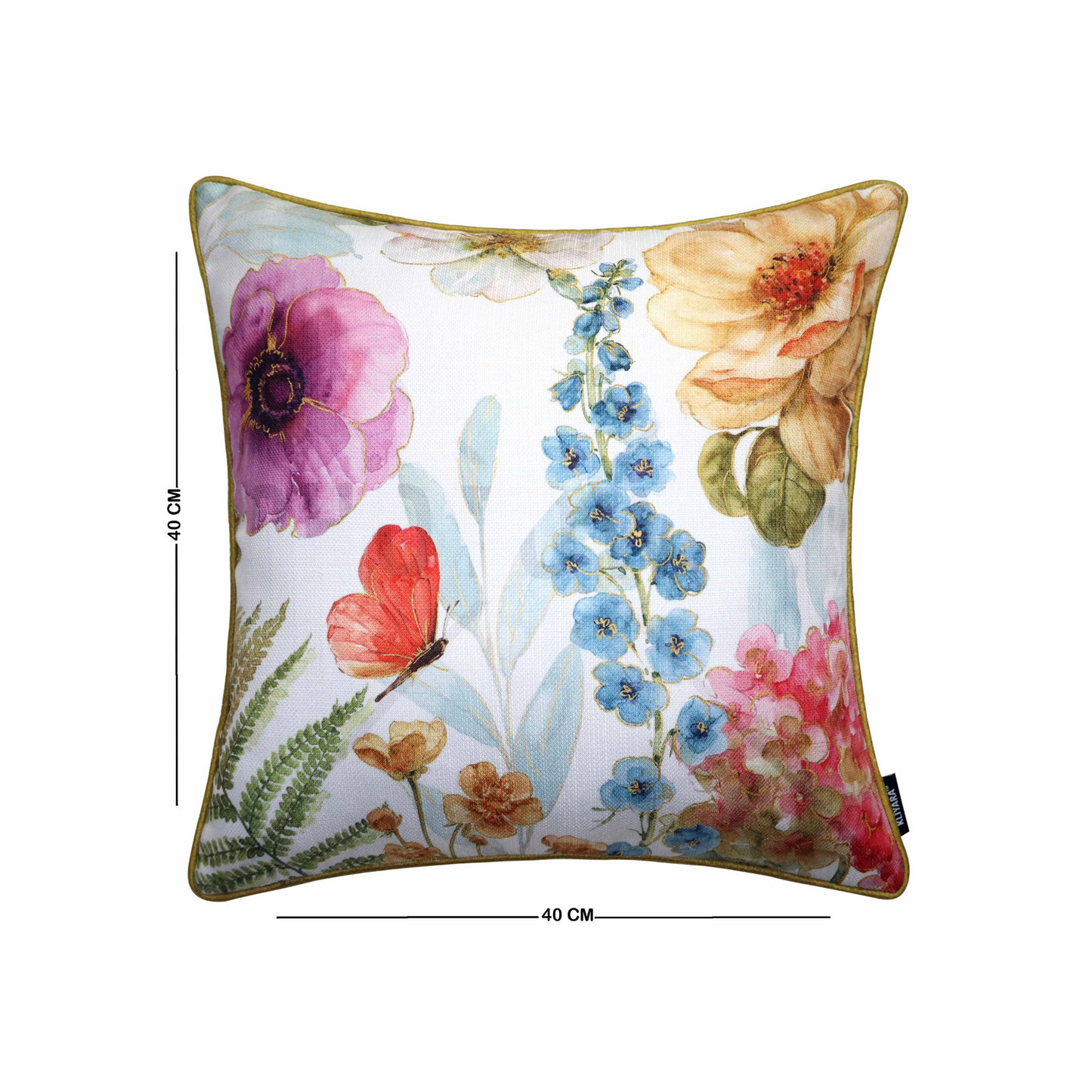 Floral Elegance Cushion – Premium Blend of Poly Jute & Cotton 16x16 Inch