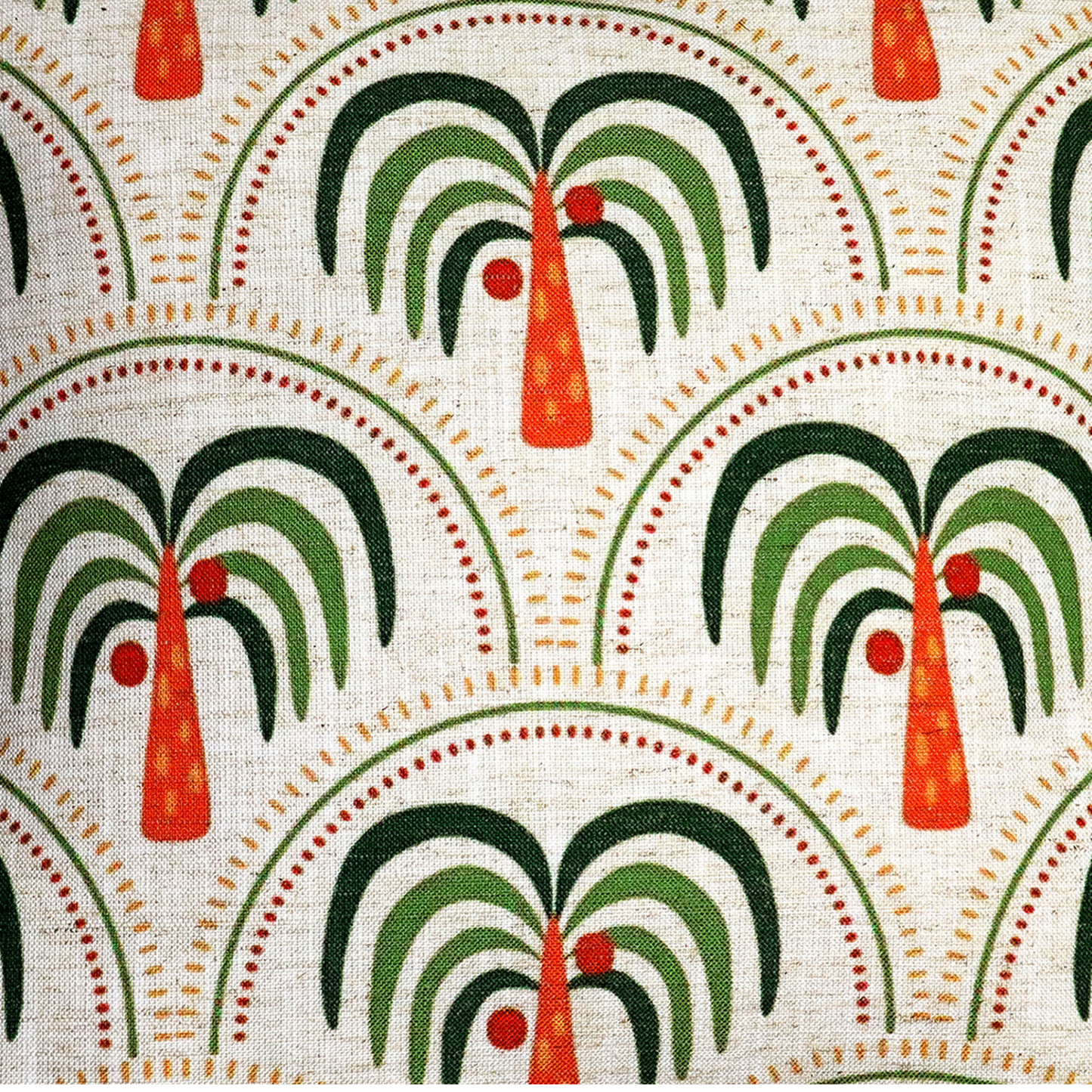 Tropical Palm Print Cushion Cover – Poly Flex & Cotton Duck, 16x16 Inch