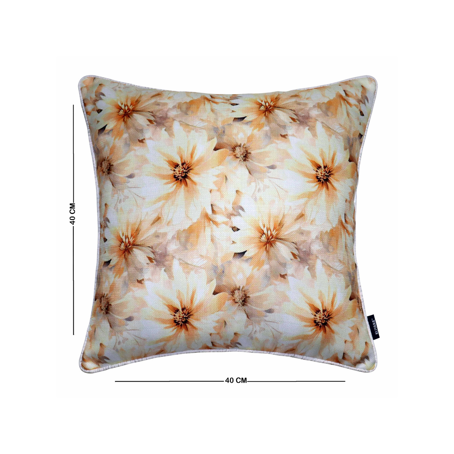 Woven Look Cushion Cover – Cotton Duck Backing, 16x16 Inch