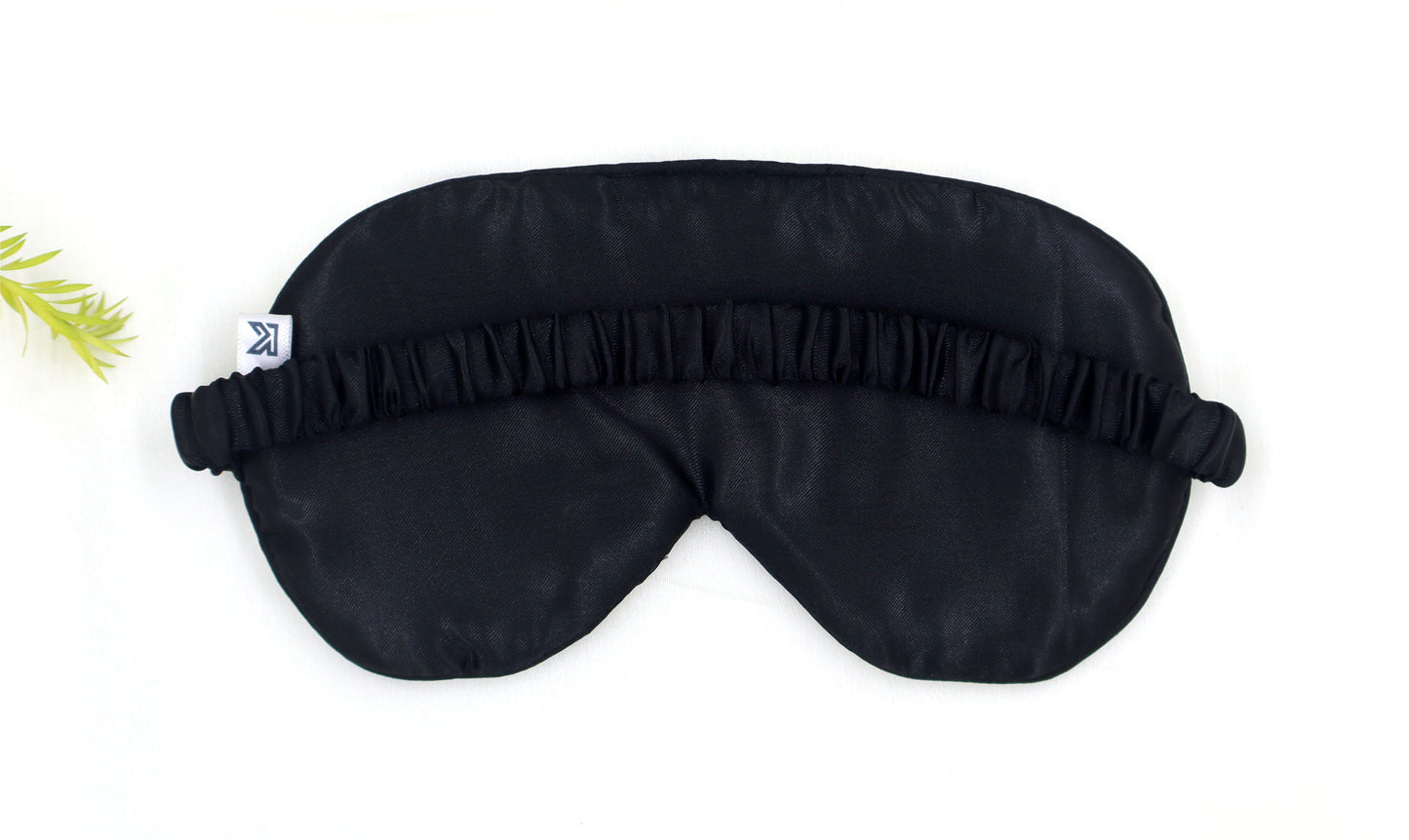 Dot Printed Satin Silk Sleep Eye Mask black & white