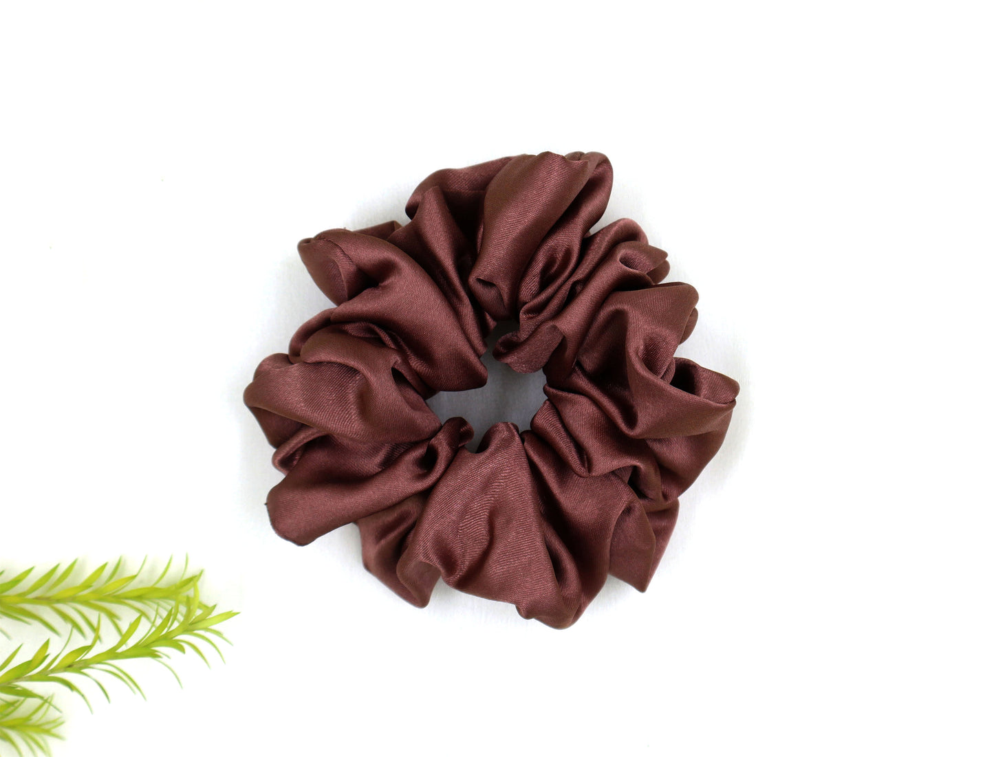 Luxury Satin Scrunchies- Teal blue, Maroon & Old rose  (Xl Size) - Set of 3