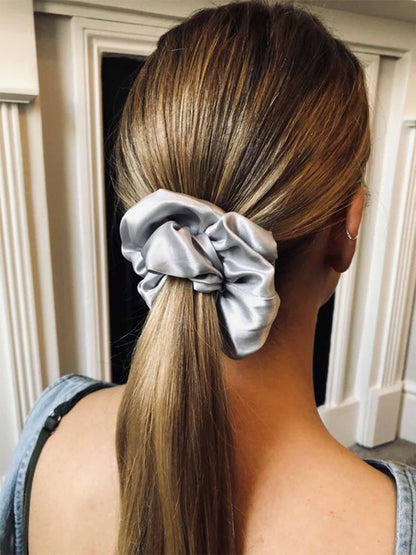 Tri colors Satin Scrunchies (Xl Size) - Set of 2