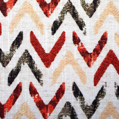 Chevron Pattern Cushion Cover – Warm Tones 16x16 Inch