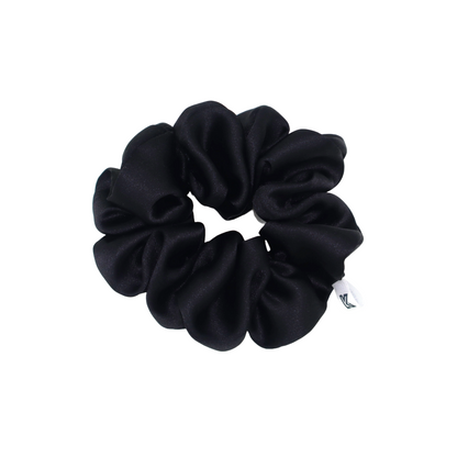 Luxury Satin Scrunchies- Brown gold, Black & Gray (Xl Size) - Set of 3
