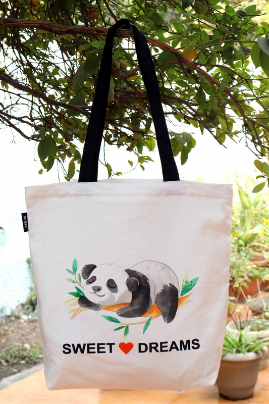 "Sweet Dreams" Panda Tote Bag – Eco-Friendly & Adorably Stylish