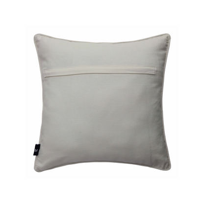 Decorative Cushion Cover for Sofa & Couch | Pastel Green Leaf Print Throw Pillow Cover | Soft Poly Velvet Front & Cotton Back with YKK Zipper | 16x16 Inch