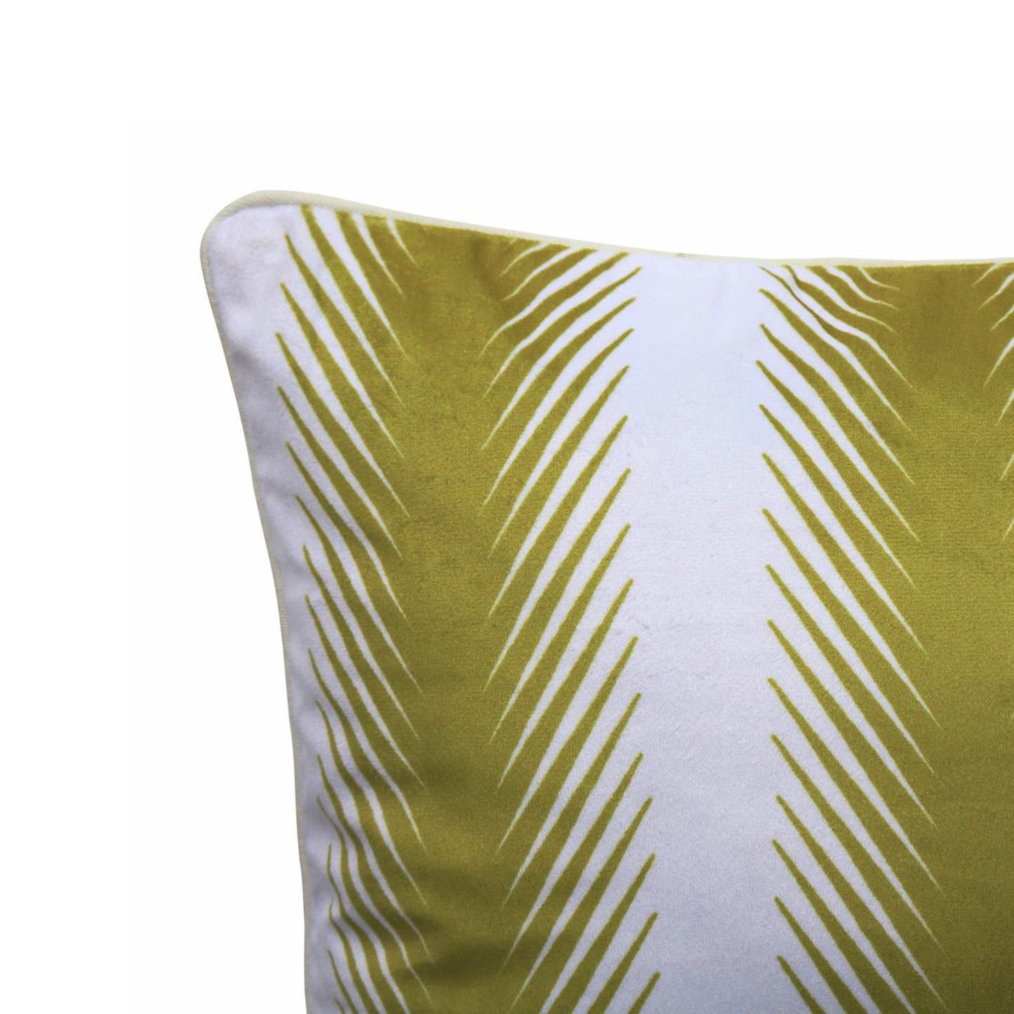 Decorative Cushion Cover for Sofa & Living Room – Modern Green & White Striped Throw Pillow Cover, Soft & Durable Fabric, 16x16 Inch
