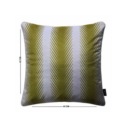 Decorative Cushion Cover for Sofa & Living Room – Modern Green & White Striped Throw Pillow Cover, Soft & Durable Fabric, 16x16 Inch