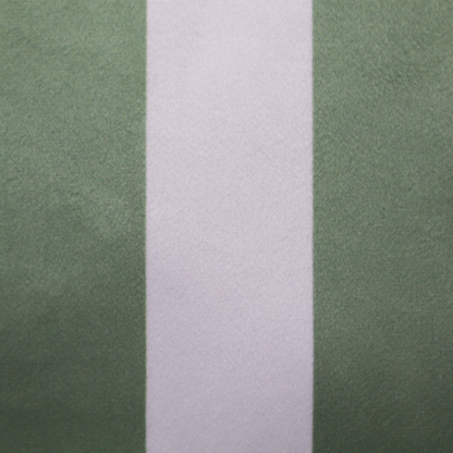 Pastel Green & White Striped Cushion Cover | Modern Decorative Throw Pillow Case | Soft Velvet Front & Cotton Back with Premium YKK Zipper | 16x16 Inch for Sofa, Couch & Living Room