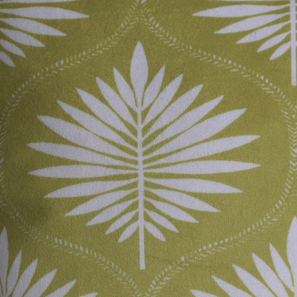 Decorative Cushion Cover for Sofa & Couch | Modern Green Leaf Print Throw Pillow Cover | Soft Poly Velvet Front & Cotton Back with YKK Zipper | 16x16 Inch