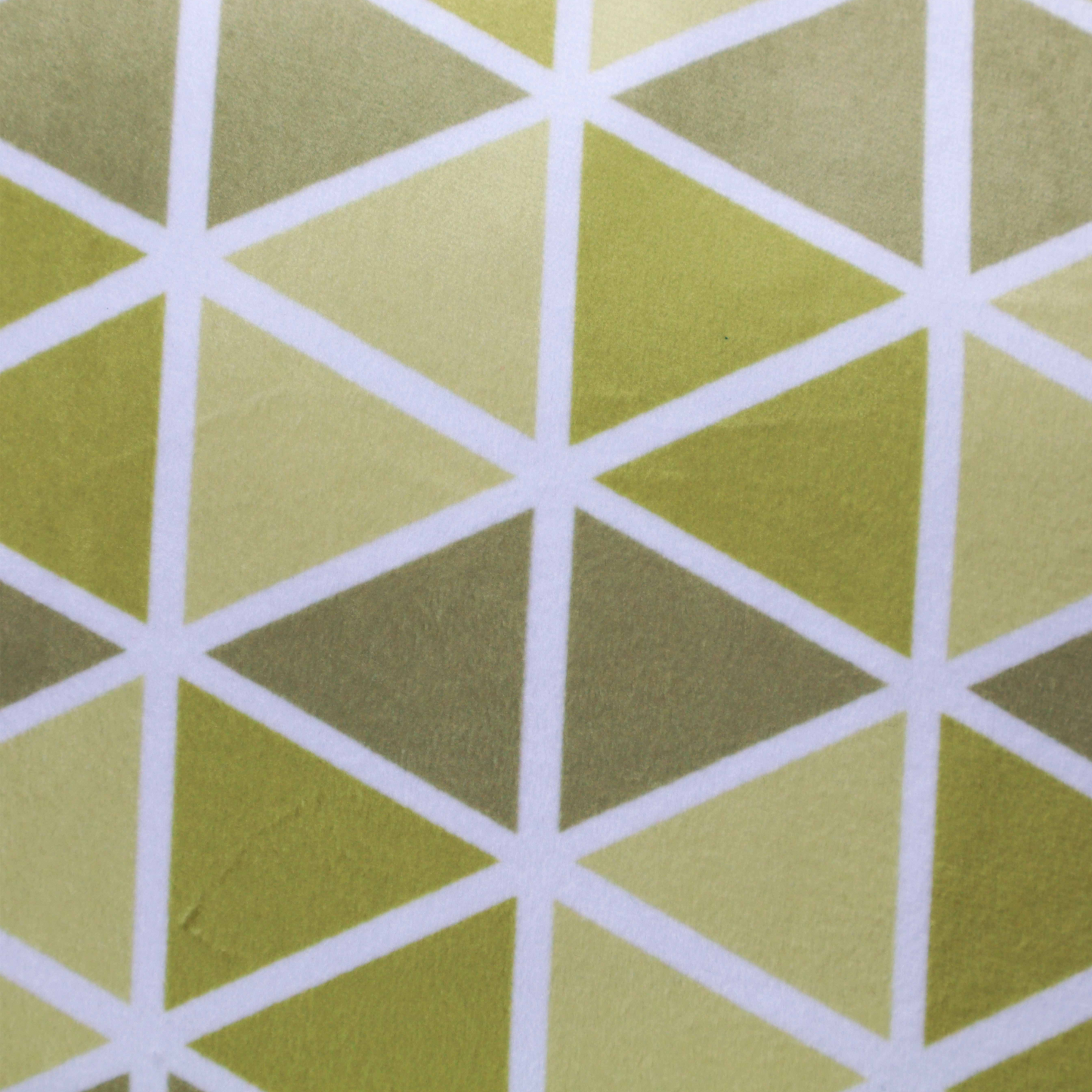 Decorative Cushion Cover for Sofa & Couch | Modern Geometric Triangle Print Throw Pillow Cover | Soft Poly Velvet Front & Cotton Back with YKK Zipper | Green | 16x16 Inch