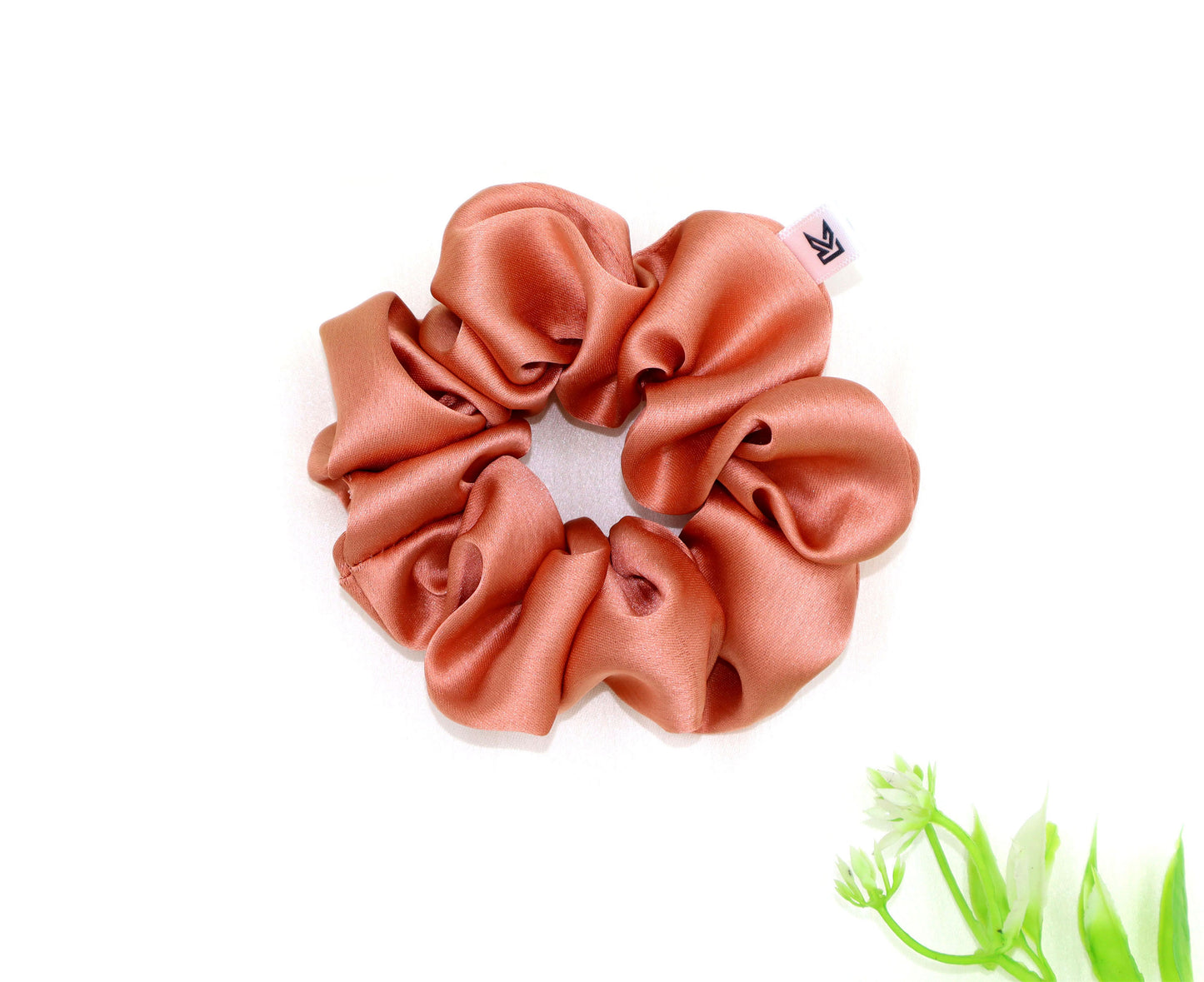 Luxury Satin Scrunchies- Black,Brown & Rose gold (Xl Size) - Set of 3