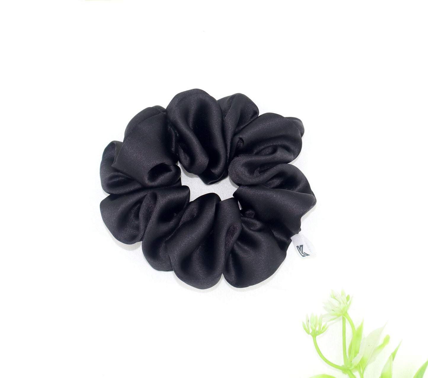 Luxury Satin Scrunchies- Black,Brown & Rose gold (Xl Size) - Set of 3