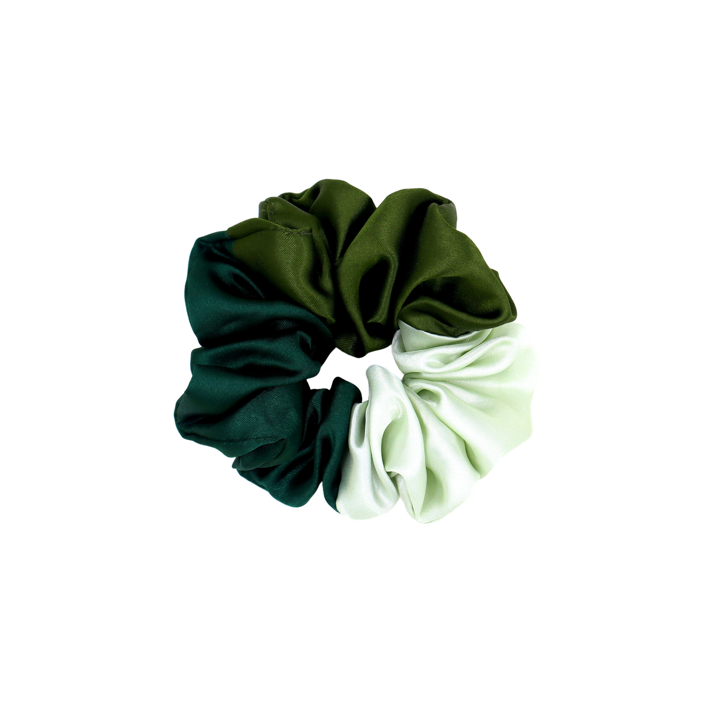 Tri colors Satin Scrunchies (Xl Size) - Set of 2