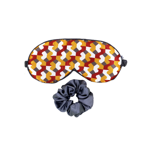 Printed Satin Silk Sleep Eye Mask multy color