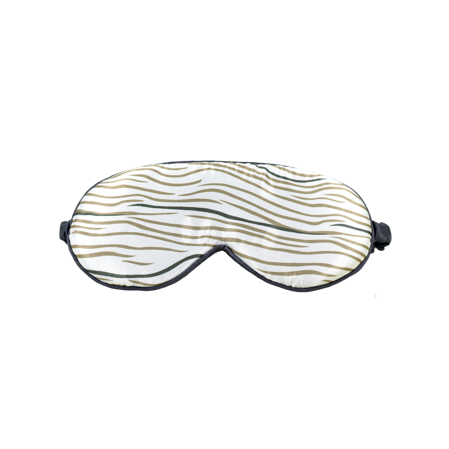 Printed Satin Silk Sleep Eye Mask Gray & off white