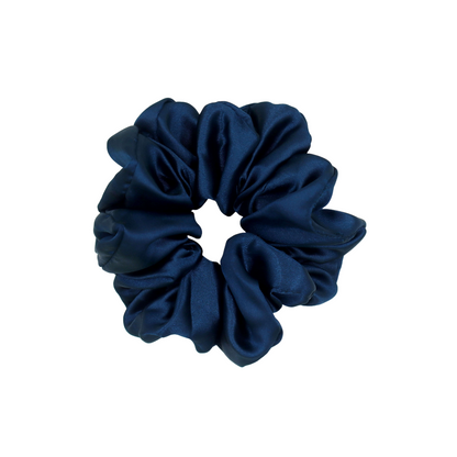 Luxury Satin Scrunchies- Teal blue, Maroon & Old rose  (Xl Size) - Set of 3