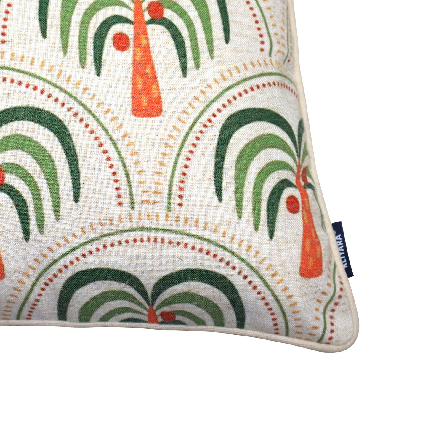 Tropical Palm Print Cushion Cover – Poly Flex & Cotton Duck, 16x16 Inch