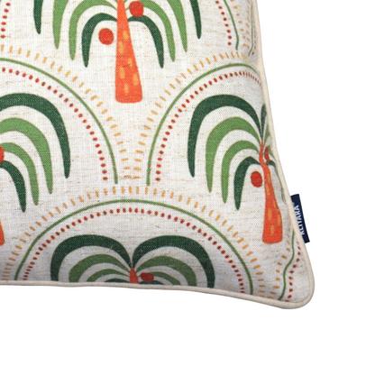 Tropical Palm Print Cushion Cover – Poly Flex & Cotton Duck, 16x16 Inch