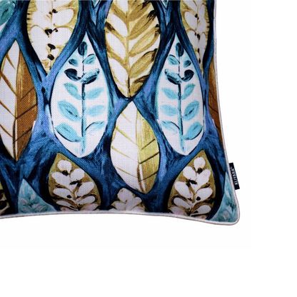 Nature Pattern Cushion Cover – Dual Fabric Blend 16x16 Inches