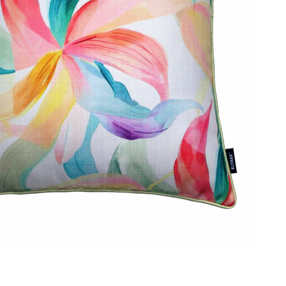 Abstract Bloom Cushion Cover – Poly Jute Front, Cotton Duck Back 16x16 Inch