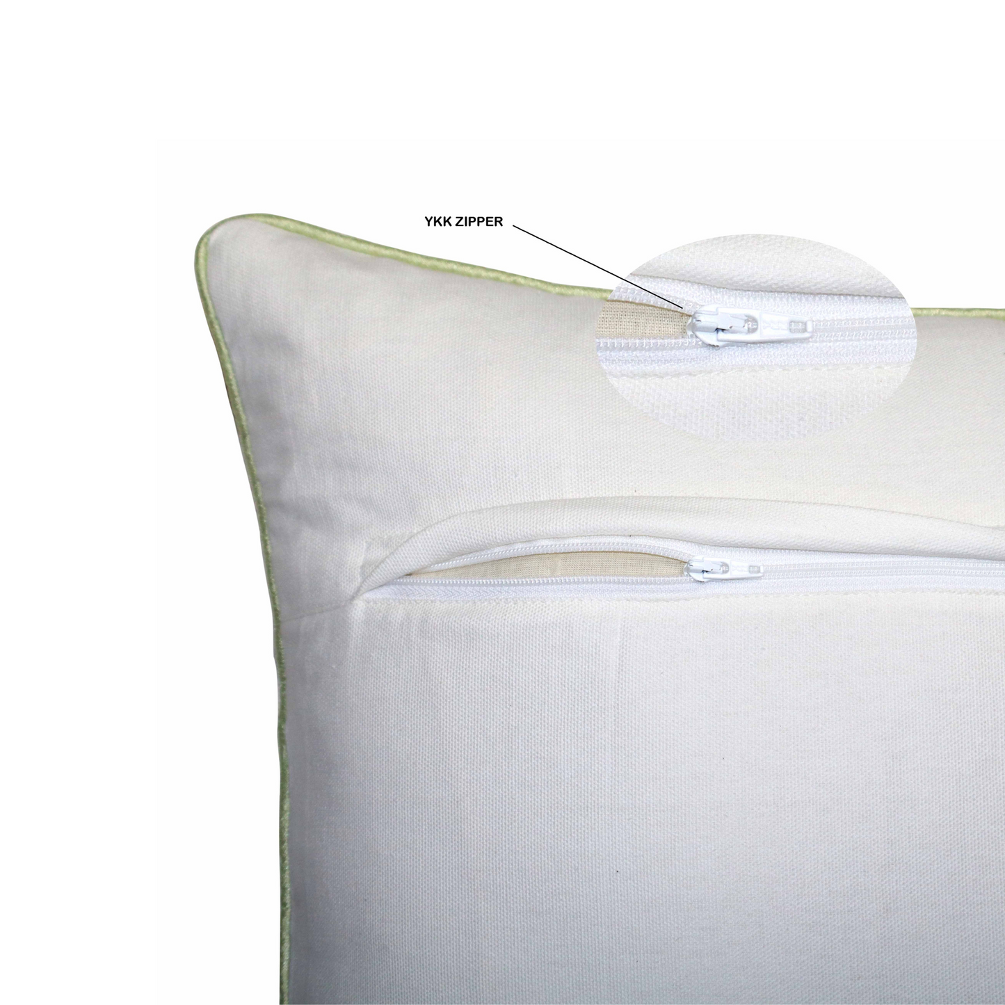 Cushion Cover with Floral Design and Durable Zipper 16x16 Inch