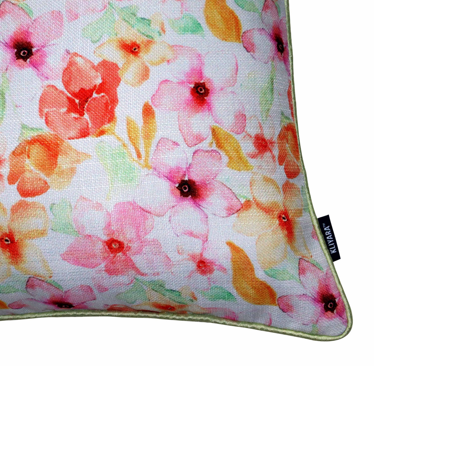 Warm Petal Cushion Cover – Textured Floral Print, 16x16 Inches