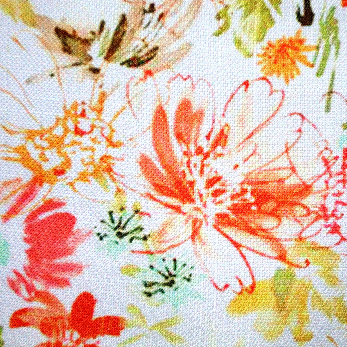 Cushion Cover with Floral Design and Durable Zipper 16x16 Inch
