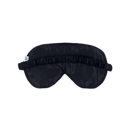 Dot Printed Satin Silk Sleep Eye Mask black & white