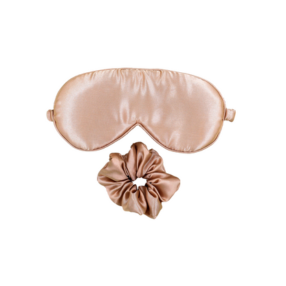 Satin Silk Sleep Eye Mask Golden Beige