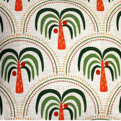 Tropical Palm Print Cushion Cover – Poly Flex & Cotton Duck, 16x16 Inch