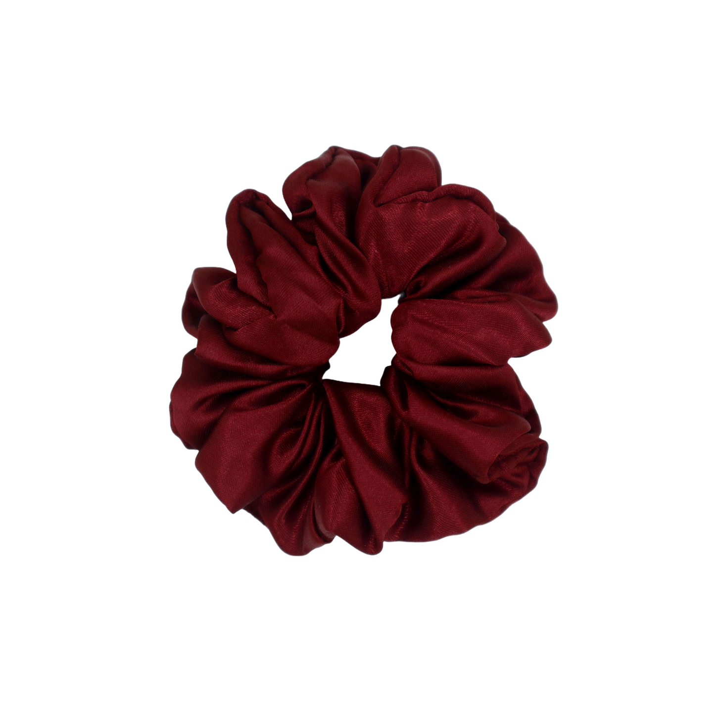Luxury Satin Scrunchies- Teal blue, Maroon & Old rose  (Xl Size) - Set of 3