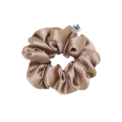 Luxury Satin Scrunchies- Black,Brown & Rose gold (Xl Size) - Set of 3