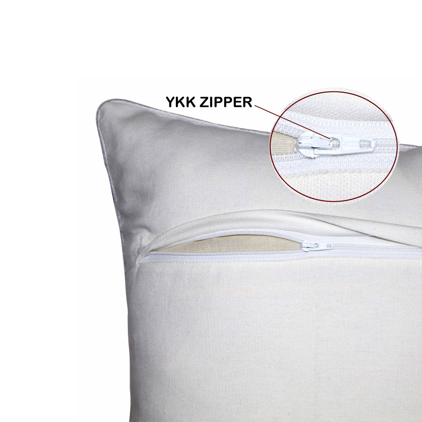 Woven Look Cushion Cover – Cotton Duck Backing, 16x16 Inch