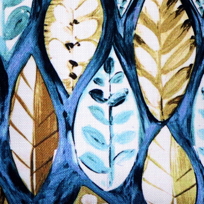 Nature Pattern Cushion Cover – Dual Fabric Blend 16x16 Inches